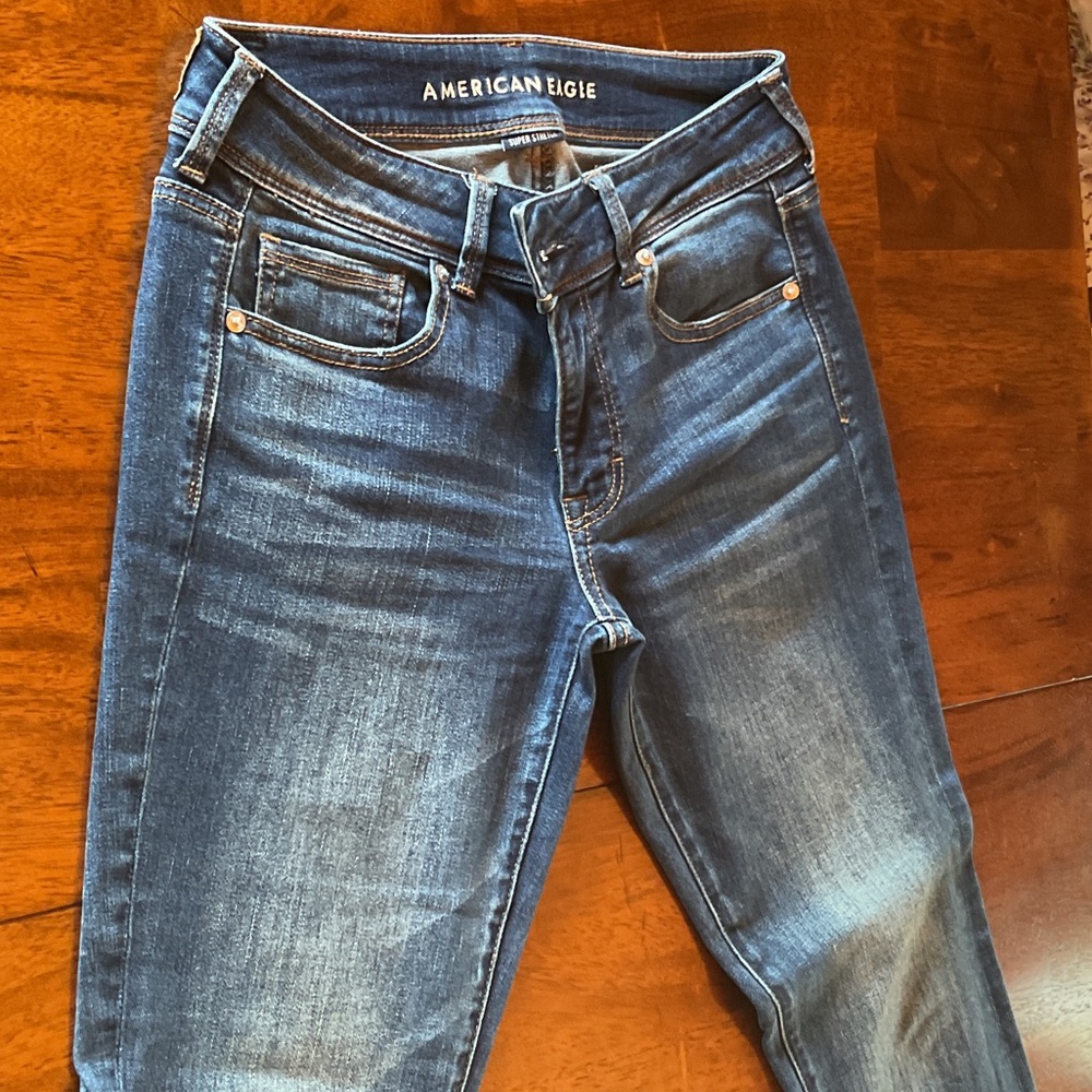 American Eagle Outfitters Women's Denim super stretch kick boot Jeans